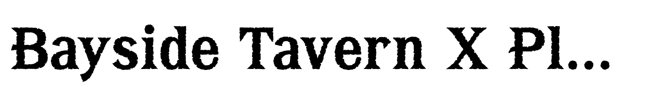 Bayside Tavern X Plain Bold